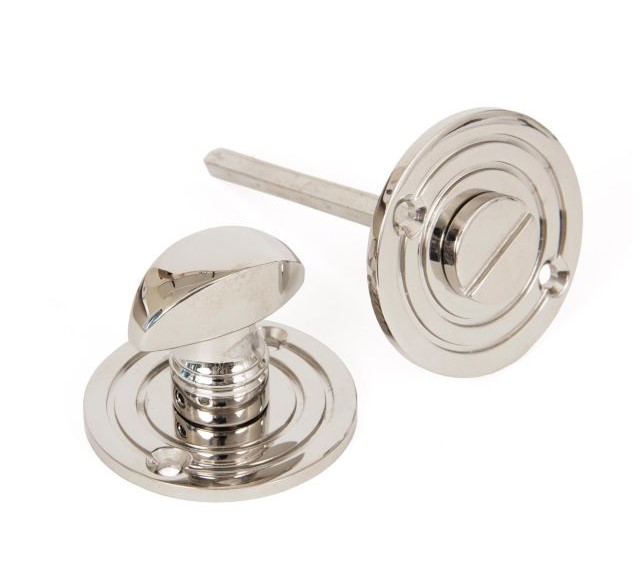 Polished Nickel Round Bathroom Thumbturn