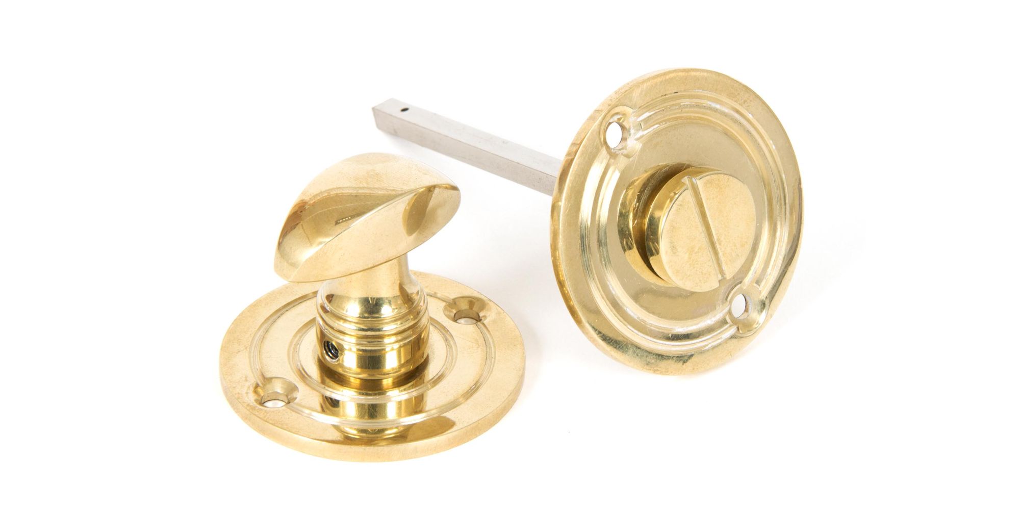 Polished Brass Round Bathroom Thumbturn
