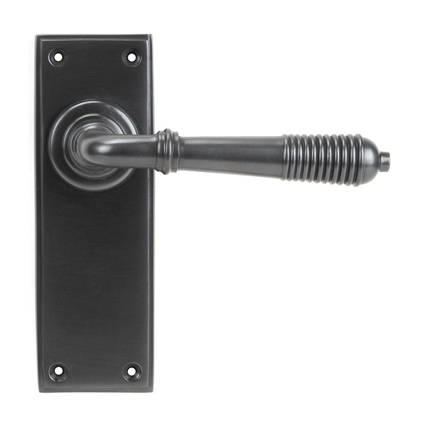 83954 - Aged Bronze Reeded Lever Latch Set