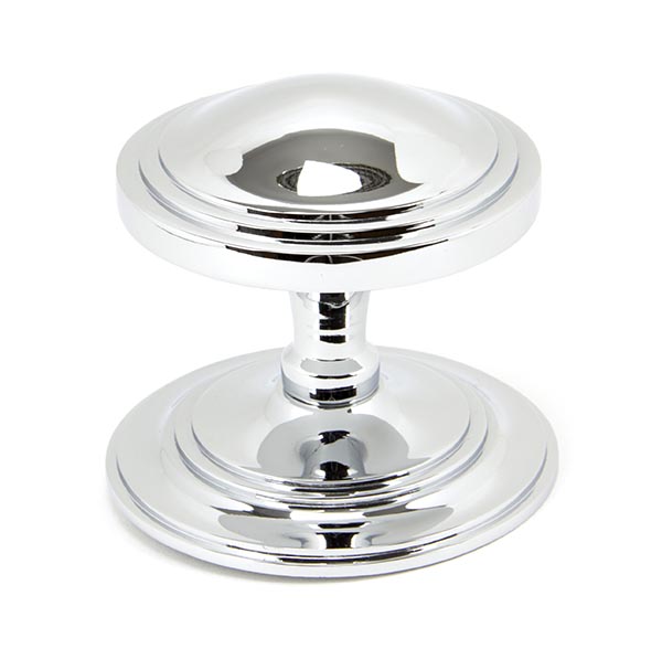 90073 - Polished Chrome Art Deco Centre Door Knob