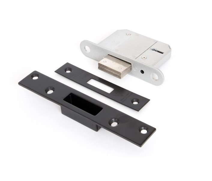 Black 2 1/2" BS 5 Lever Deadlock KA