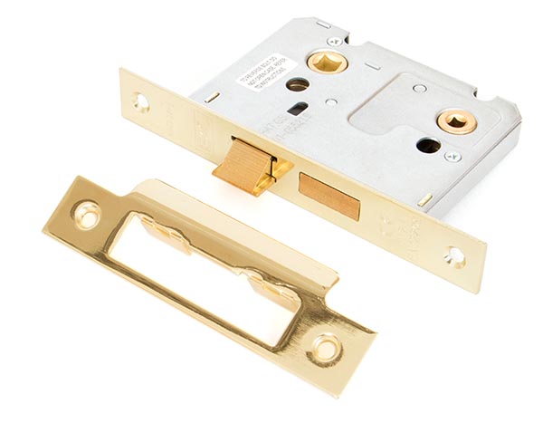 Electro Brassed 3" Bathroom Mortice Lock