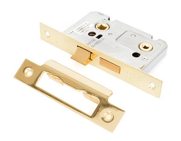 Electro Brassed 2 1/2" Bathroom Mortice Lock