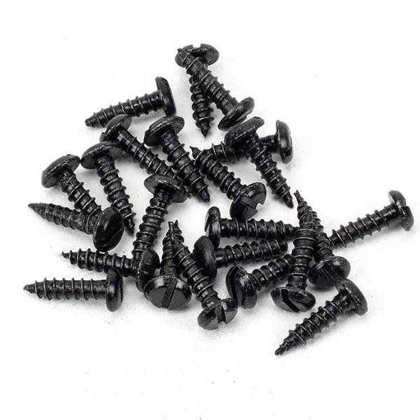 Black 6x1/25" Round Head Screws (25)