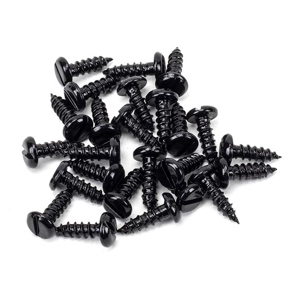 Black 8x1/2" Round Head Screws (25)