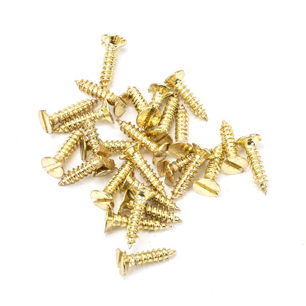 Polished Brass SS 4x1/2" Countersunk Screws (25)