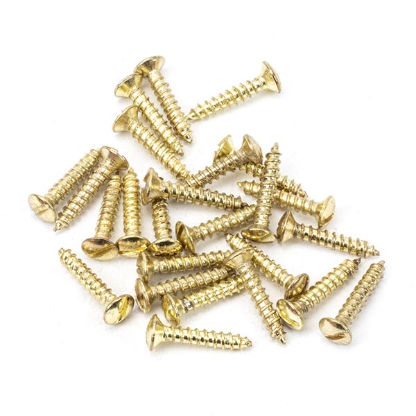 Polished Brass SS 4x3/4" Countersunk Raised Head Screws (25)