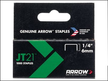 JT21 T27 Staples 6mm (1/4in) (Box 5000)