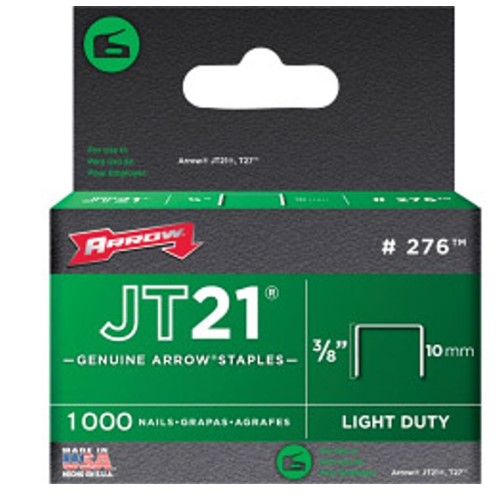 JT21 T27 Staples 10mm (3/8in) (Box 1000)
