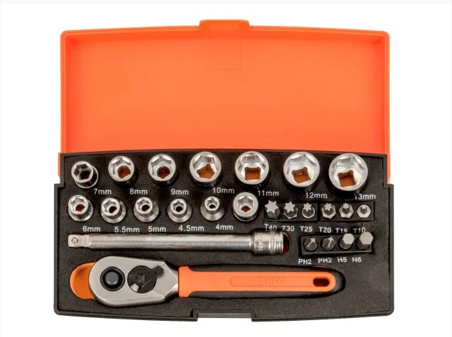 SL25 1/4in Drive Socket Set, 25 Piece