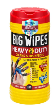 BIGWIPES RED TOP 4 X 4 HAND WIPES RED TOP HEAVY DUTY PK 100
