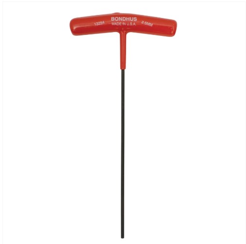 2.5mm T-HANDLE HEXAGON (ALLEN) KEY