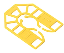 1mm x 55 x 43mm (YELLOW) SMALL U SHIMS BOX-QTY-200 BROADFIX
