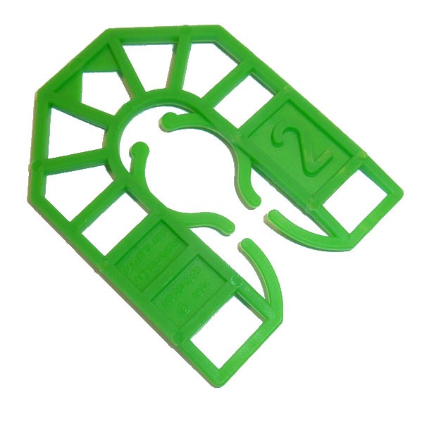 2mm x 55 x 43mm (GREEN) SMALL U SHIMS BOX-QTY-200 BROADFIX