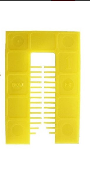 1mm x 75 x 50mm (YELLOW) MEDIUM U SQUARE END SHIM BOX-QTY-500 BROADFIX