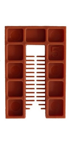 5mm x 75 x 50mm (BROWN) MEDIUM U SQUARE END SHIM BOX-QTY-500 BROADFIX