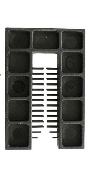 6mm x 75 x 50mm (BLACK) MEDIUM U SQUARE END SHIM BOX-QTY-500 BROADFIX