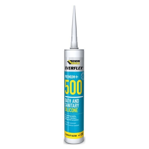 295ml 500 BATH AND SANITARY SILICONE SEALANT WHITE