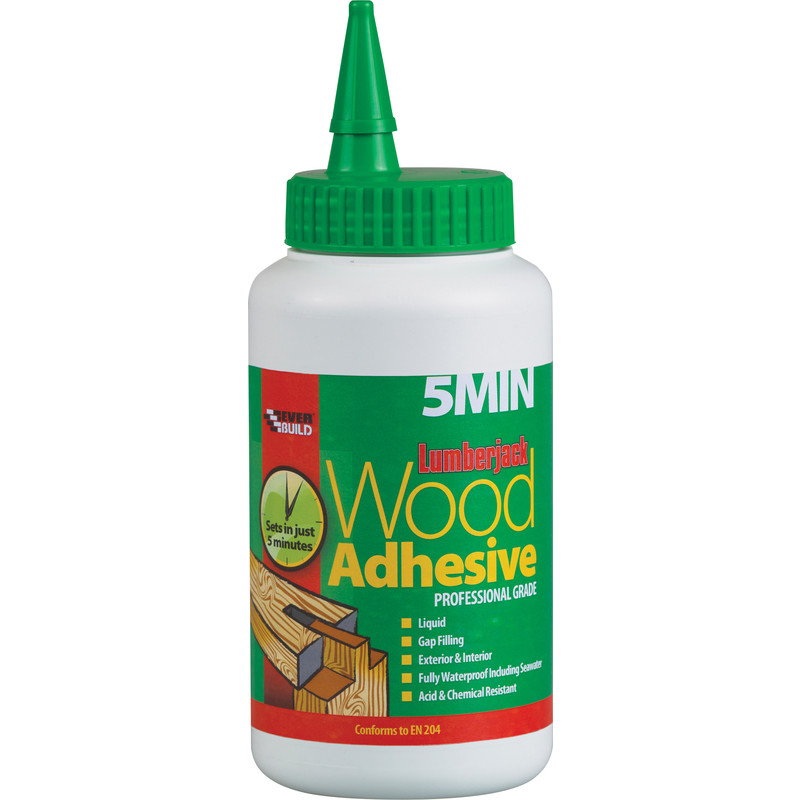 750ml LUMBERJACK PU 5-MIN (RED) D4 WOOD ADHESIVE