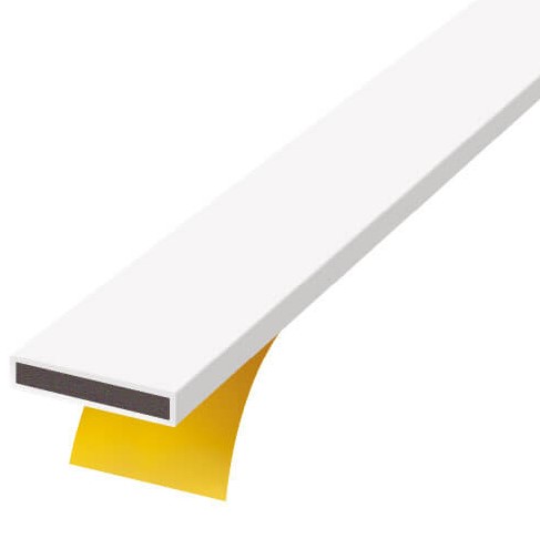 2.1MTR x 15mm x 4mm INTUMESCENT FIRE STRIP WHITE (FIRE ONLY NO BRUSH) EXITEX