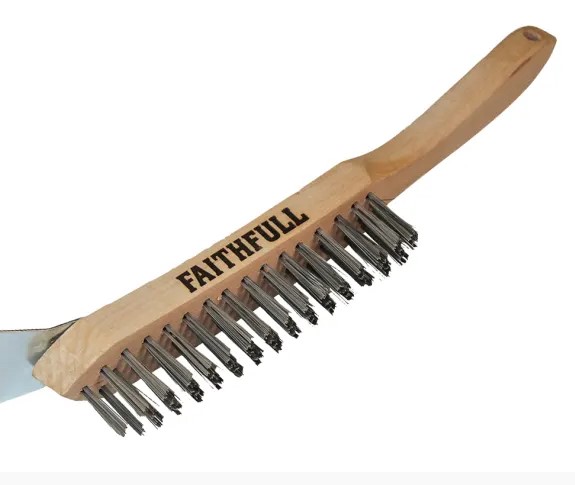680/4S Heavy-Duty Scratch Brush with Scraper - 4 Row