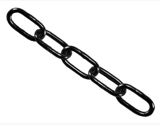 Black Japanned Chain 4mm x 30m Reel - Max. Load 120kg
