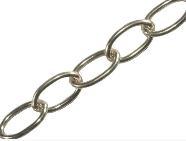 Oval Chain 1.8mm x 10m Chrome