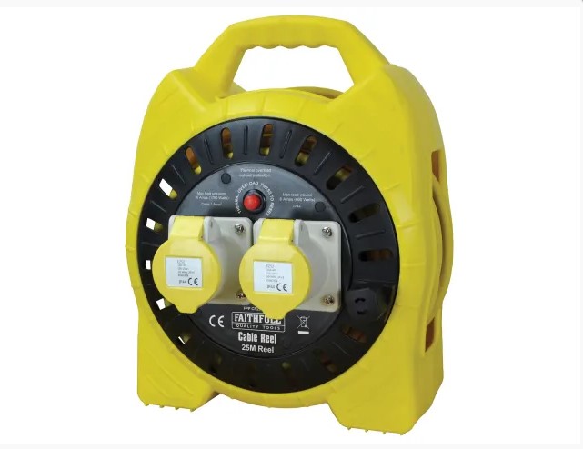 25 METER ENCLOSED CABLE REEL 110V