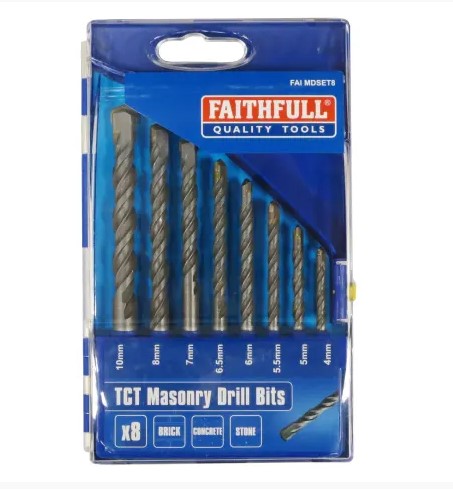 Standard Masonry Drill Set, 8 Piece 4-10mm