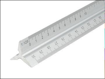 Aluminium Triangle Scale Rule 300mm