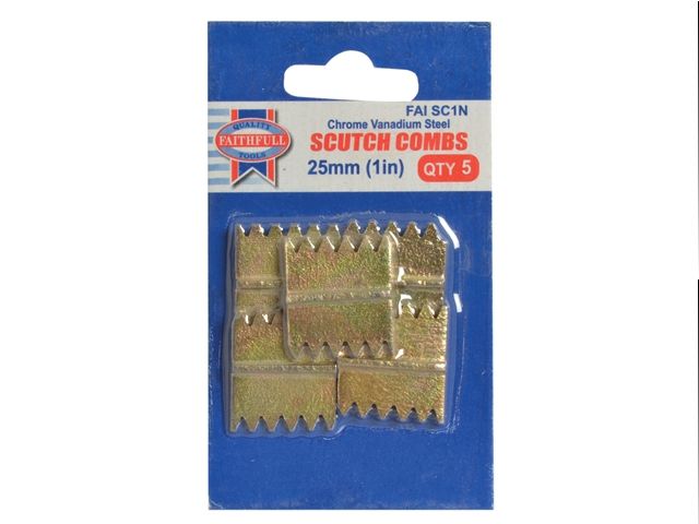 Scutch Combs 25mm (1in) Pack of 5