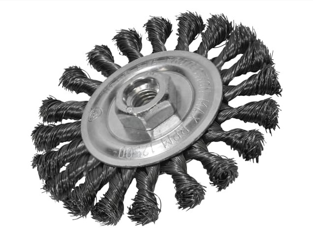 Circular Wire Brush 115 x 12mm M14x2 Bore, 0.35mm Wire