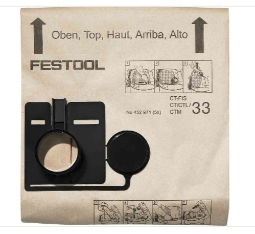 DUST BAGS TO SUIT CT-33 PACK-QTY-5