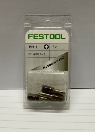 PH-1 x 25mm PHILLIPS BITS 3-PK FESTOOL