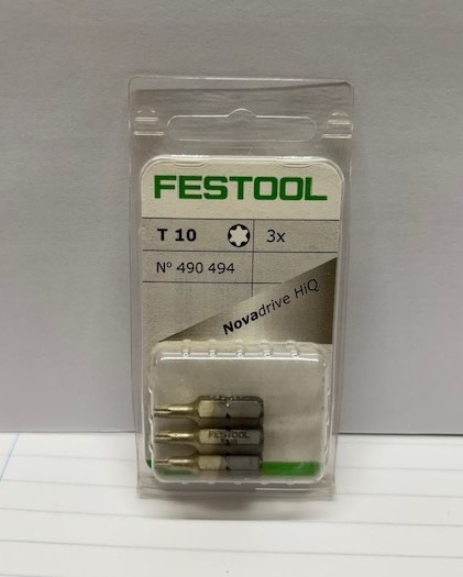 TX-10 x 25mm TORX BITS 3-PK FESTOOL
