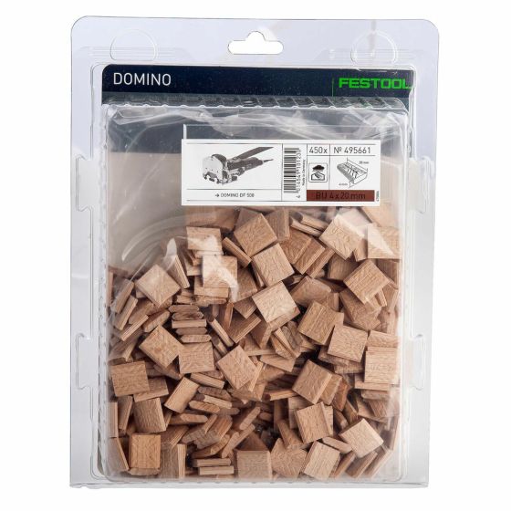 4mmx 20mm DOMINO DOWELS BEECH 450-PCE FESTOOL