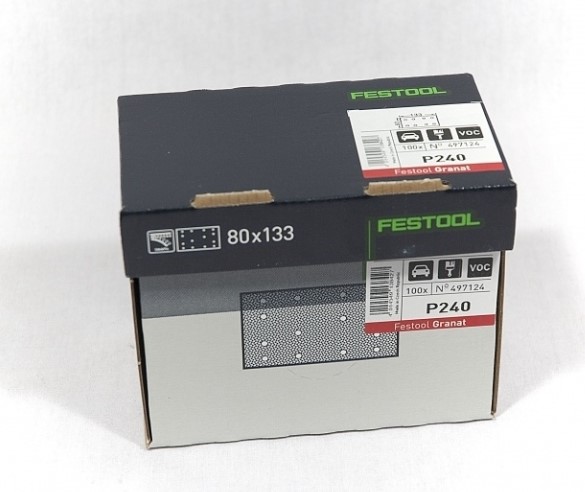 80mm x 133mm x 240G GRANAT SANDING PAD BOX-100 FESTOOL