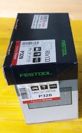 80mm x 133mm x 320G GRANAT SANDING PAD BOX-100 FESTOOL
