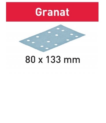 80mm x 133mm x  400G GRANAT SANDING PAD BOX-100 FESTOOL