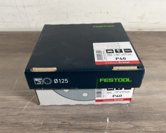 125mm (5") x 40G GRANAT SANDING DISC BOX-50 FESTOOL