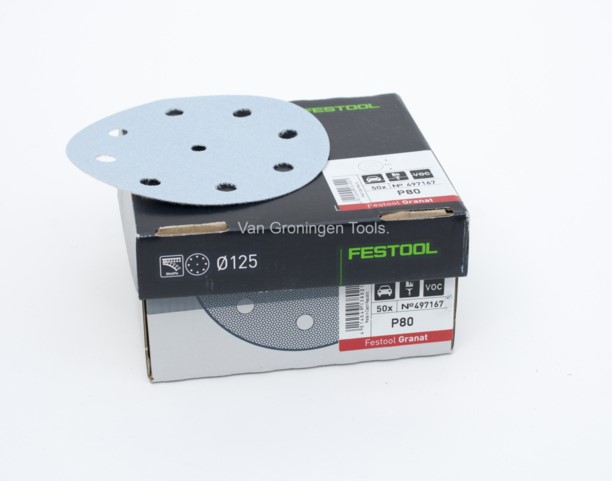 125mm (5") x 80G GRANAT SANDING DISC BOX-50 FESTOOL