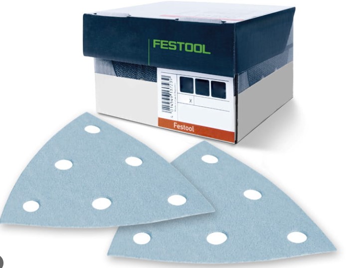 95mm x 88mm 120G (93V) SMALL TRIANGLE GRANAT SANDING PAD BOX-100 FESTOOL