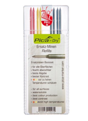 DRY REFILL PACK RED YELLOW & GRAPHITE 2 x RED 2 x YELLOW 4 x GRAPHITE