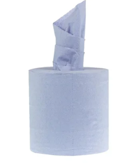 BLUE CENTREFEED ROLLS PKT 6