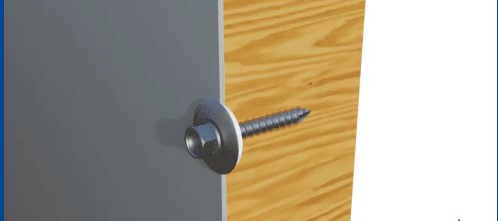 6.3 x 25mm GASH POINT SCREW WITH 19mm RUBBER BACKED WASHER
