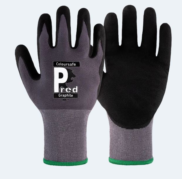 SIZE 10 (XL) PREDATOR GRAPHITE LIGHTWEIGHT GLOVE BLUE TOP 1-PR