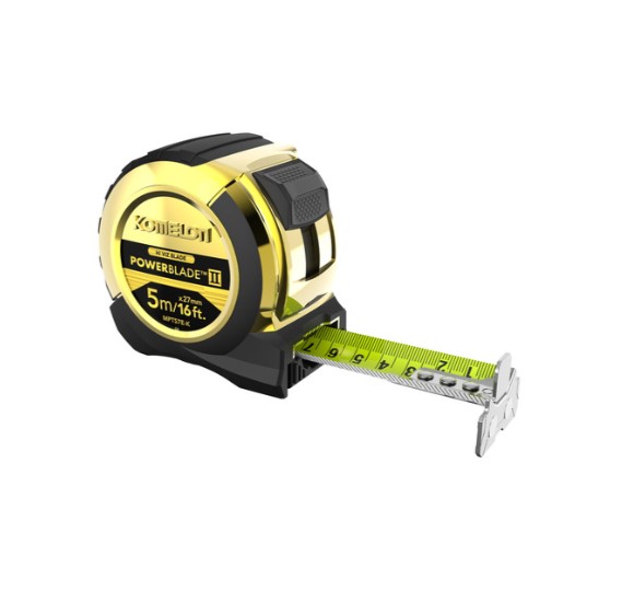 5m (16ft) TAPE MEASURE LIMITED EDITION GOLD POWERBLADE KOMELOM