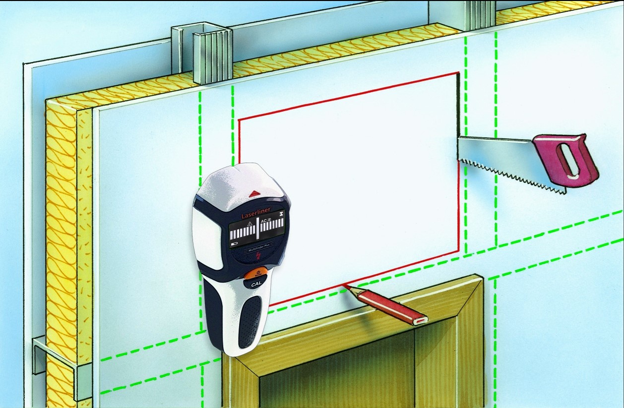 MULTIFINDER SCANNER FOR STUD, METAL AND ELECTRICAL CABLE UP TO 40mm DEPTH
