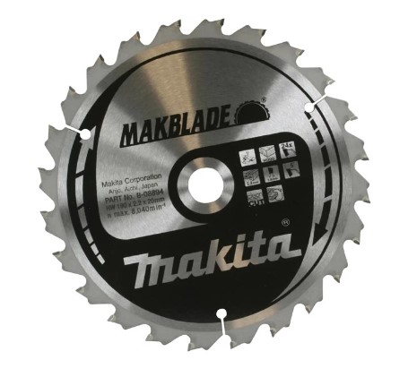 190mm x 24TH x 20mm BORE TCT SAW BLADE MAKBLADE CLEAN CUT WOOD MITRESAW MAKITA