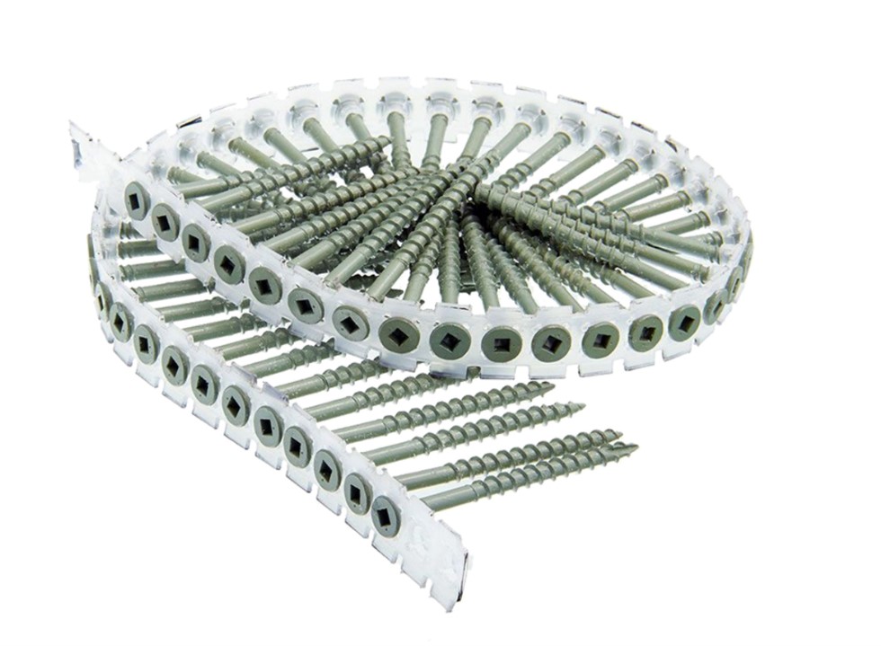 4.2 x 45mm COLLATED COURSE THREAD SCREWS SQUARE DRIVE 1000-BOX